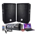 BM SONIC Pack sono 600W, AMPLI USB BLUETOOTH + 2 ENCEINTES 300W + DIVERS CÂBLES PA DJ SONO MIX SOIREE MAISON FAMILLE MAGASIN