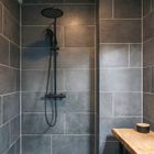 ESSEBAGNO Kissy colonne de douche noire mate avec thermostatique