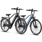 Vélo électrique JASION 26" - Batterie amovible 48V/11Ah - Shimano 7 Vitesses - VTT Ville E-Bike - Noir+Bleu