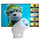 Mini Videoprojecteur 4K LaylaTang Android TV, 31000 Lumen, Auto Keystone, Rotatif à 180°, Retroprojecteur WiFi Bluetooth Home