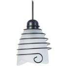 TOSEL Suspension 1 lumière - luminaire intérieur - verre satiné - Style urbain - H75cm L12cm P12cm
