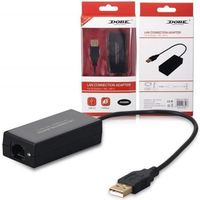 Adaptateur de Connexion LAN Filaire USB 2.0 pour Nintendo Switch-Wii-Wii U 100 Mbps Noir