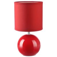 Lampe à Poser Céramique "Boule" 25cm Rouge