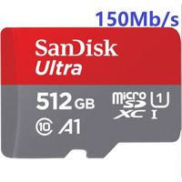 Sandisk ultra Micro SD SDXC 512Go 512GB 512g TF carte 150MB/S Classe 10 U1 A1 Adaptateur SD inclus