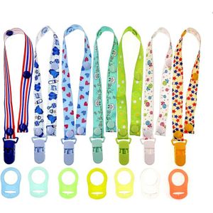 DOUUCO Lot De 3 Attaches Tétine Silicone - Anti-Chute Sans BPA - Gris Clair/Vert/Kaki