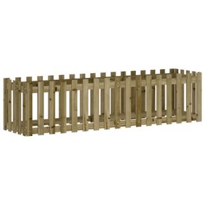 JARDINIÈRE - BAC A FLEUR Atyhao Lit surélevé de jardin design de clôture bois de pin imprégné A832511 98666