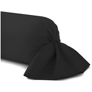 TAIE DE TRAVERSIN Taie de traversin / 100% Coton 57 fils/cm² - Taille de taie de traversin: 45 x 185 cm - Couleur: Linge de lit Noir