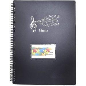 Dossier de rangement pour partitions de musique Format A4 40 pochettes G Clef Sac de rangement pour documents de stockage de papier de chanson pour musiciens 