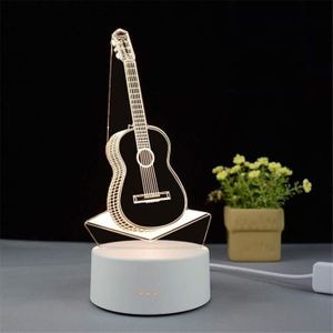 VEILLEUSE BÉBÉ Veilleuse Tactile 3D - CHICHENG - Guitare - Pile -