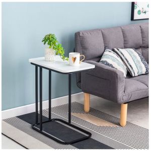 avignon table d appoint en c avec porte revues bout de canape salon en fer forge bois de manguier et cuir veritable l50xh55xp3 cdiscount maison