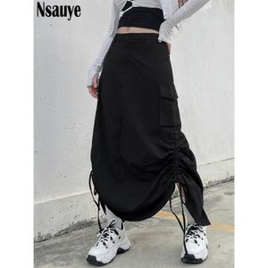 Jupe longue noire gothique Cdiscount