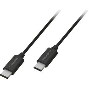 CÂBLE TÉLÉPHONE THOMSON Câble de charge et de synchronisation USB C / USB C - Noir