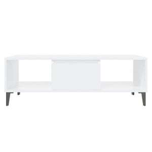 TABLE BASSE Table basse - VINGVO - Blanc - Rectangulaire - 103,5x60x35 cm