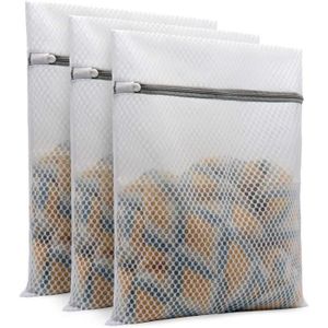 Sacs à linge en maille délicate, sacs à linge en maille fine en nid  d'abeille pour la lingerie, sac de lavage délicat réutilisable net (3  paquets)