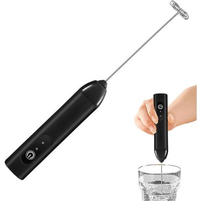 Mousseur à lait électrique rechargeable - Convient pour le café, le latte, le lait, les œufs, le café, la crème, noir. - Electroménager