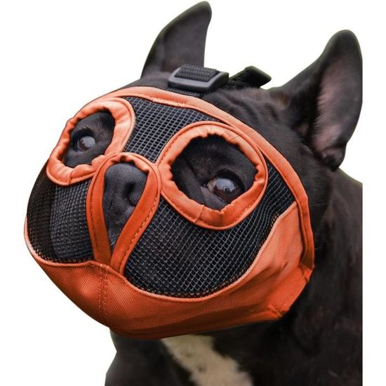 Museau Pour Chien à Museau Court – Réglable, Maille Respirante, Pour Bulldog