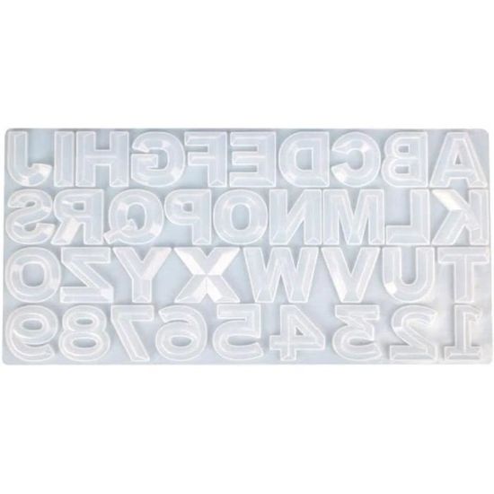 CD-180Pcs Alphabet Résine Remplisseurs Charmes Lettre Alliage Cabochons