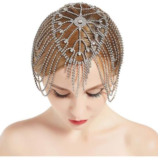 Bandeau de cheveux pour femme style années 1920 - Accessoire de déguisement de Gatsby - Accessoire de déguisement des années 20