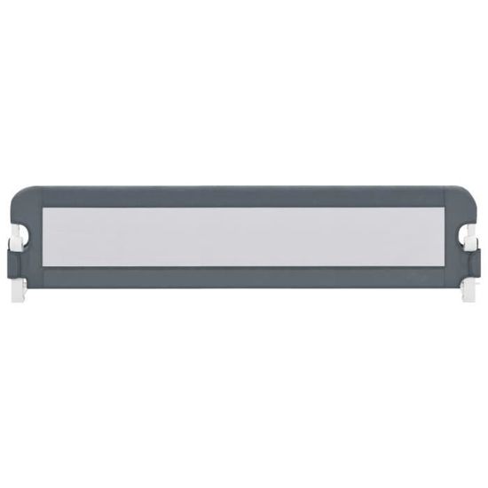 Barrière De Lit Bébé Gris 180x42 Cm - Sécurité Anti-chute Pour Lit Enfant 18 Mois à 5 Ans
