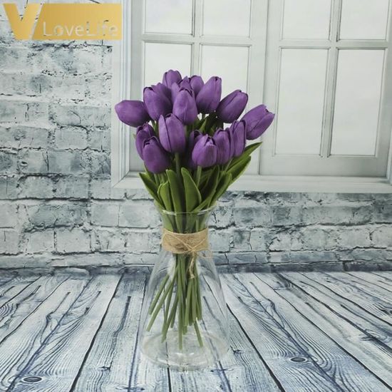 EKOREST Drapeau De Jardin 'Welcome Spring' - Tulipes Dans Un Bocal Mason - Toile De Jute 31,8x45,7cm - Double Face - Résistant UV