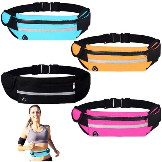 Ceinture De Running Réglable & Étanche – 3 Poches – Réfléchissante – Pour Homme/Femme – Gym, Randonnée, Voyage - 6