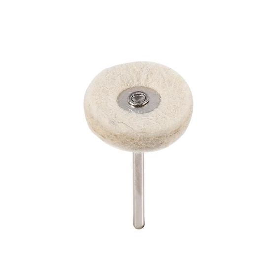 10 Disques De Polissage En Laine De 25mm Pour Perceuse Ou Outil Rotatif - Lot De 10 Avec Manches