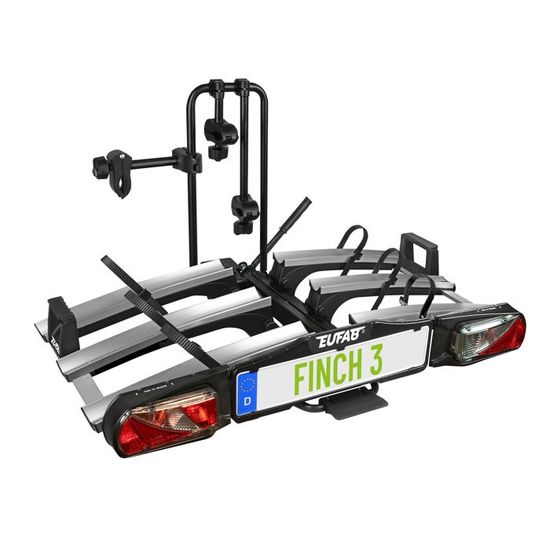 Porte-vélo EUFAB Amber Pour 3 Vélos - Fixation Rapide Sur Attelage - Neuf