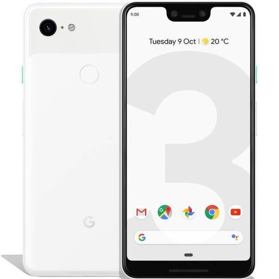 Google Pixel 3 XL, 16 cm (6.3"), 4 Go, 64 Go, 12,2 MP, Android 9.0, Blanc