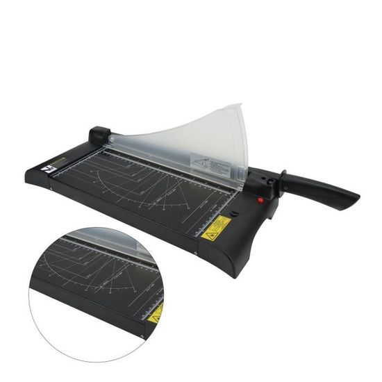 Massicot Guillotine Capacité 500 Feuilles - Lame Acier Rapide HSS - Échelle De Coupe Précise - Verrou De Sécurité - 3
