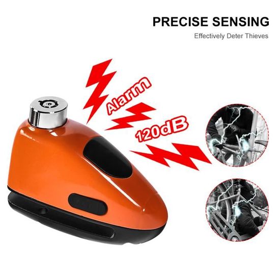 Dioche Verrouillage De Disque De Roue De Sécurité Verrouillage De Frein à Disque De Moto 110db