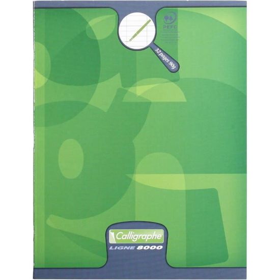 Cahier Clairefontaine 17x22cm - 32 Pages - Réglure Clairenfantine 3mm - Papier 90g - Made In France