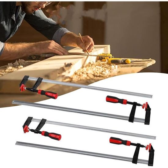 2 Serre-joints WORKPRO 300mm - Force De Serrage 272kg Pour Bois Et Métal