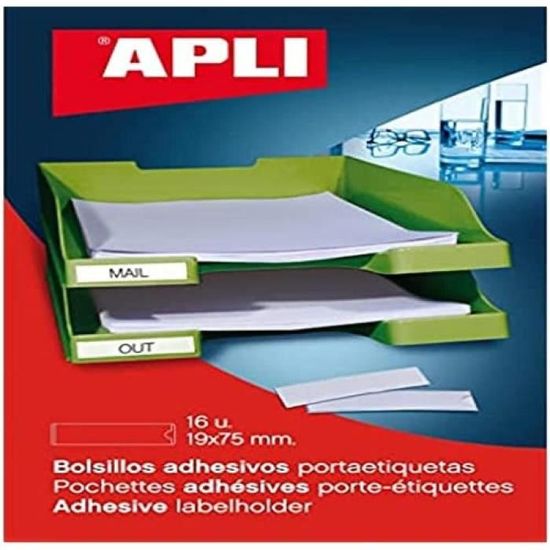 Lot De 5 Pochettes De 6 Porte-étiquettes Adhésifs - 45x75 Mm - Transparentes - Pour Classement, Organisation