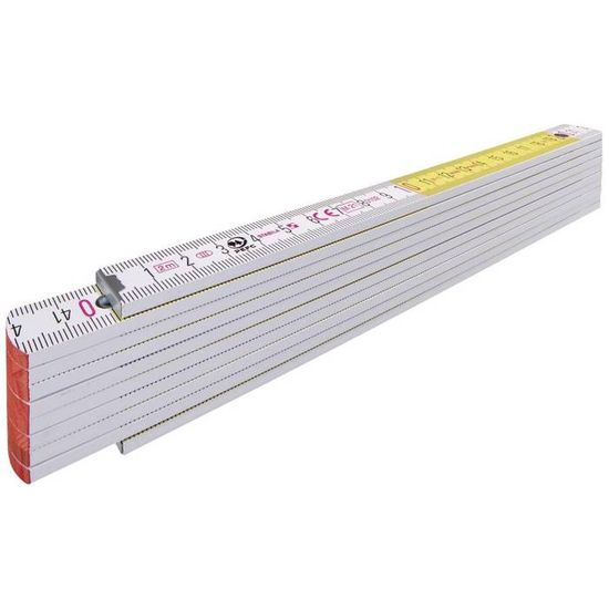 BGS 2053 Holz-Gliedermaßstab - 2 Meter Mit Stahlfedergelenken