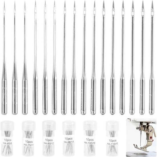 Aiguilles universelles pour Machine à coudre Anti-saut, 3/5 pièces