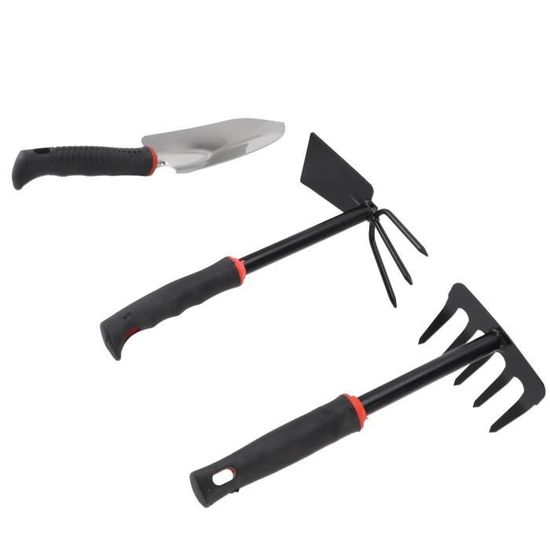 3 pièces Outils de jardinage miniatures, truelle de râteau de jardinage - Pelle de jardin avec