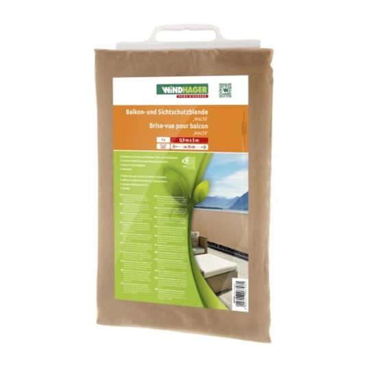 Windhager Brise Vue Balcon Malta Occultation 98 0 9x5m Kaki