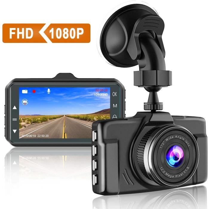 【2019 Nouvelle Version】CHORTAU Caméra Embarquée Voiture 1080P 3 Pouces Caméra de Voiture Grand Angle de 170°,Dashcam Voiture 2708