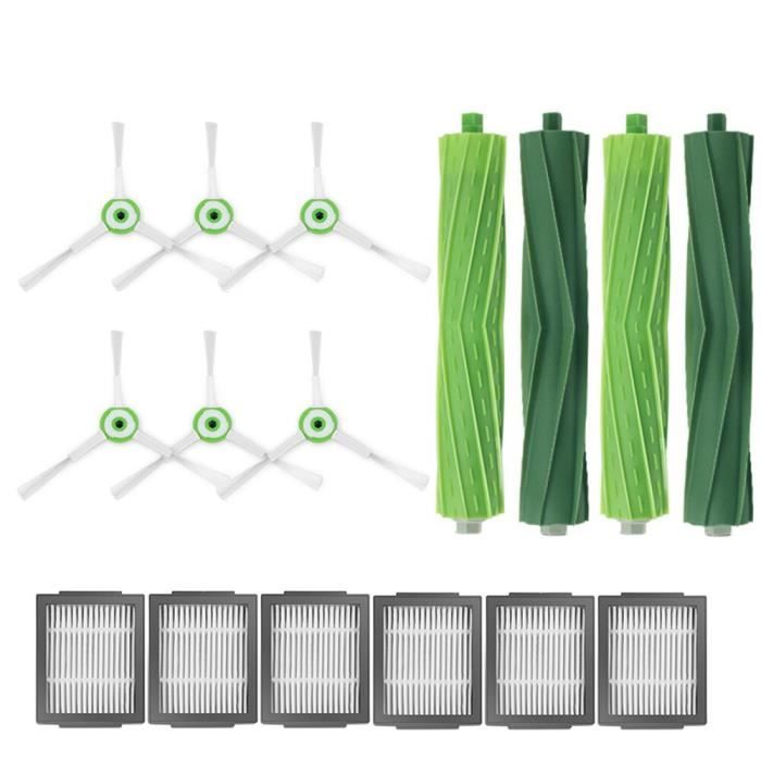 Kit de filtre et de brosse à rouleau et latérale pour iRobot Roomba i7, i7+,pièces de robot aspirateur, E5, E6, E7, i7 Plus, R004