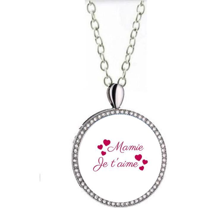 COLLIER SAUTOIRE MAMIE JE T AIME