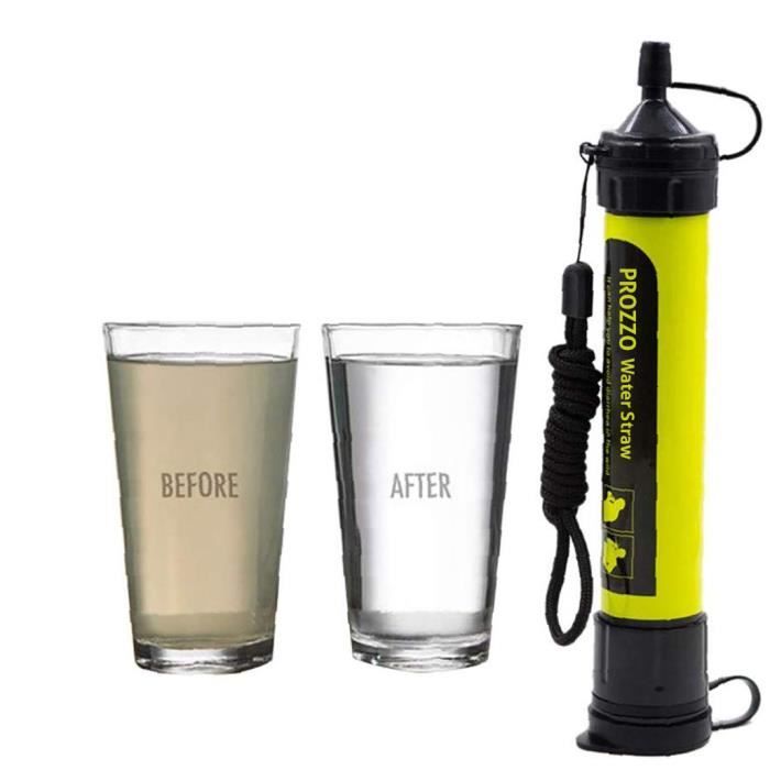 Filtre d’Eau Personnel pour la Randonnée, Le Camping, Le Voyage, Les Sports en Plein Air, en Situation d’Urgence, Enlève Bactéries e