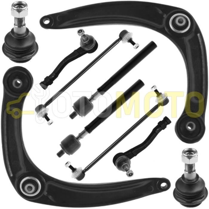 Kit bras de suspension avant compatible PEUGEOT 308 3008 5008 composé de 10 pièces