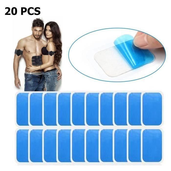 Gel Pad Électrostimulation Fessier Hydrogel électrode compex pour Stimulateur Musculaire Charminer EMS Appareil Abdominal-20pcs