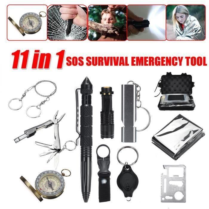 Kit de Survie d'urgence Multi-outils SOS pour Randonnée Camping So57027