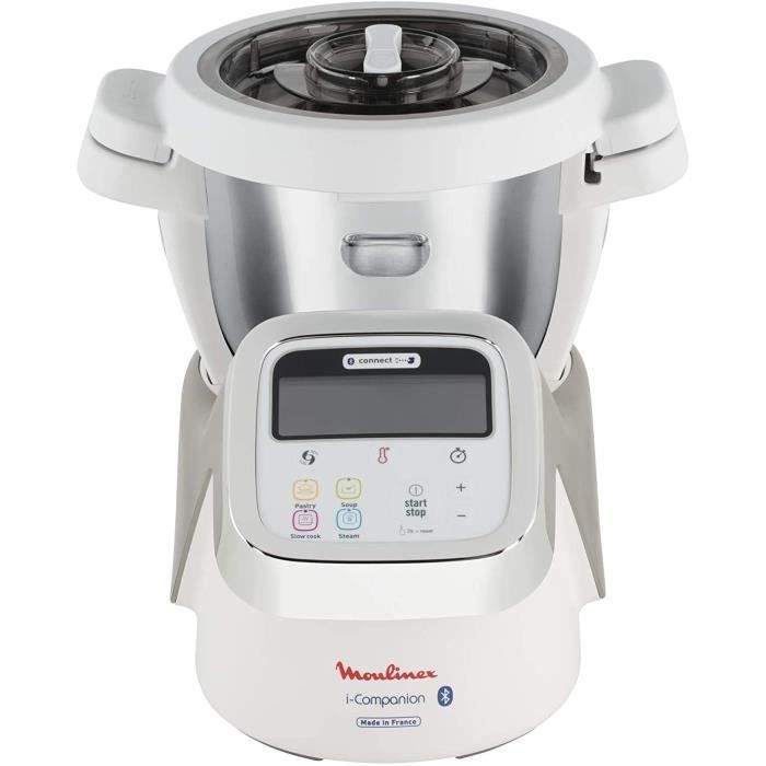 Moulinex i-Companion Robot Cuiseur Multifonction Connecté, 4 Programmes Automatiques, 4 Accessoires Inclus, Capacité jusqu'à 6 Perso