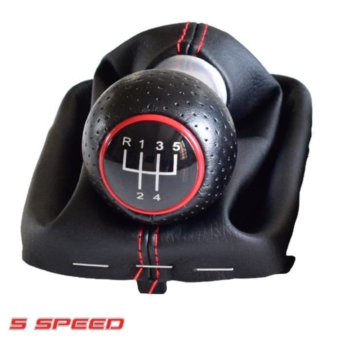 Pommeau,Collier de voiture pour Audi A3, S3, manette de vitesse, 2001, 5 6 vitesses, décoration de - Type Red-5 Speed