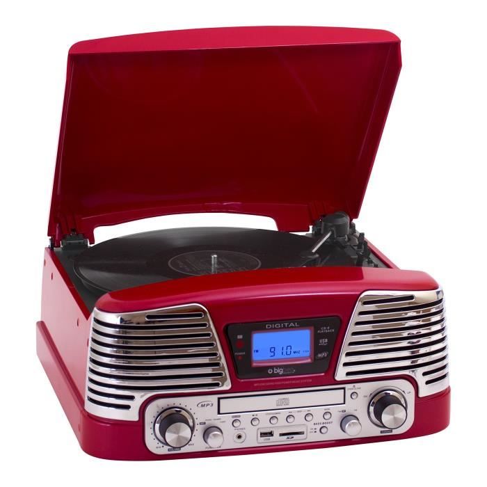 BigBen TD79 II Tourne-Disque USB Rouge