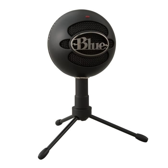 Microphone USB - Blue - Snowball iCE Plug 'n Play pour Enregistrement, Streaming, Podcast, Gaming sur PC et Mac - Noir