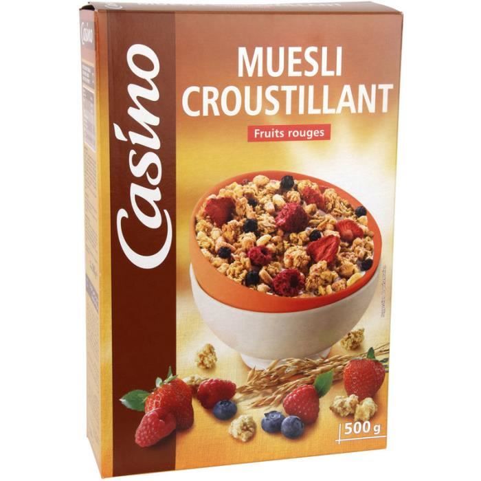Muesli Céréales croustillants Fruits rouges - 500g