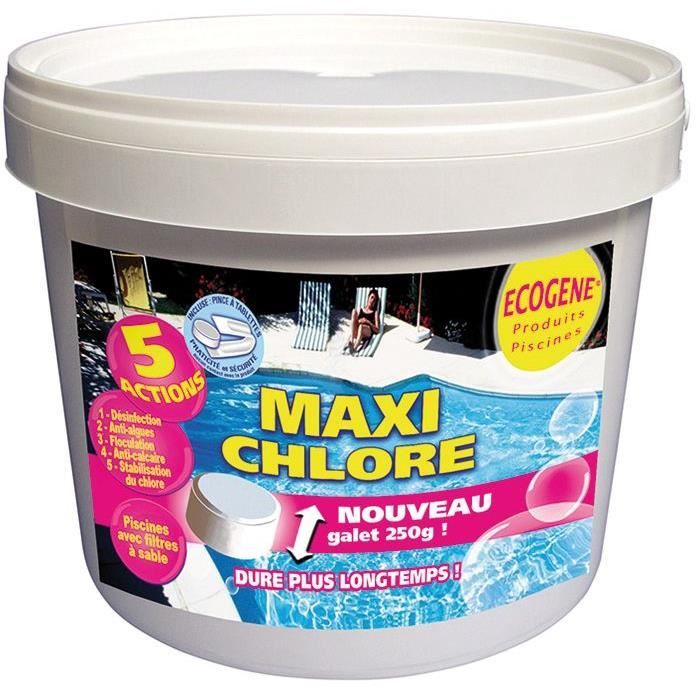 Tablettes 200 g maxi chlore - seau 5 Kg